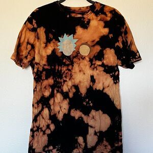 Rick and Morty custom dyed Tshirt, Size large